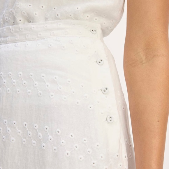 Everlane White Eyelet Linen Maxi Skirt - Picture 4 of 11